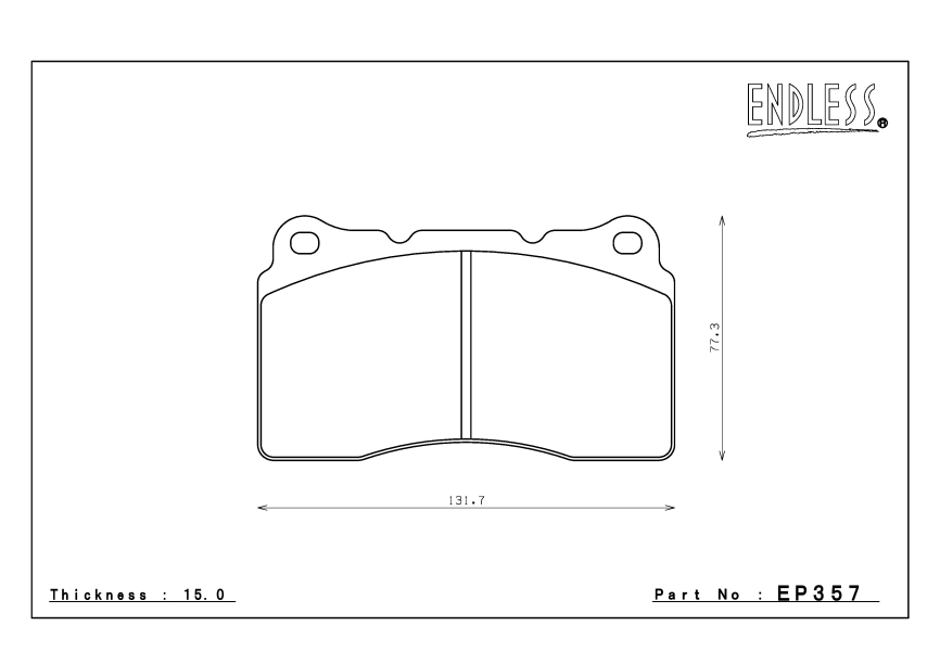 Тормозные колодки Endless Y-Sports EP357 SSY Mitsubishi EVO V-IX CT9A GSR-RS, CZ4A, Subaru GDB GRB, 4pot Brembo® передние фото 2