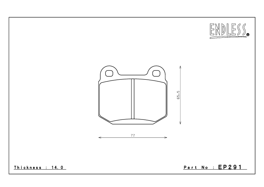 Тормозные колодки Endless EP291 NS97 Nissan Skyline BNR32 GTR, BCNR33, BNR34, Mitsubishi EVO 7-9 CT9A Brembo, GDB/GRB (WRX Sti Brembo) фото 1